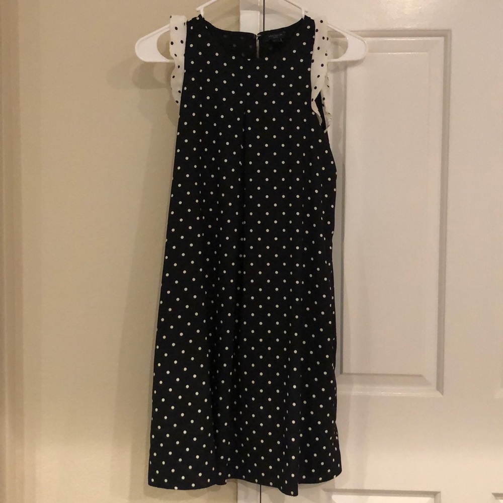 Ann Taylor sleeveless polka dot dress